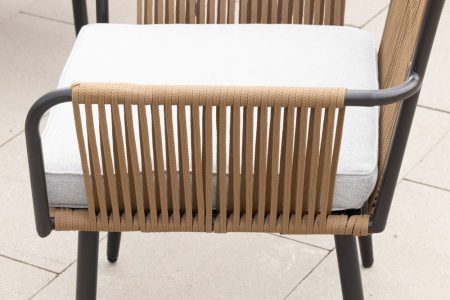 Set mobilier de gradina Marry pentru relaxare pe terasa sau balcon, 7 piese, cu structura din aluminiu pentru rezistenta, perne de 8 cm pentru confort [3]