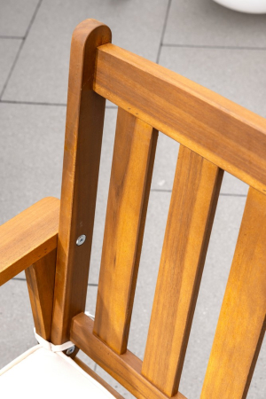 Set mobilier de gradina pentru servirea mesei si relaxare in aer liber, 7 piese din lemn de salcam, cu masa spatioasa pentru terasa, banca si scaune c [5]