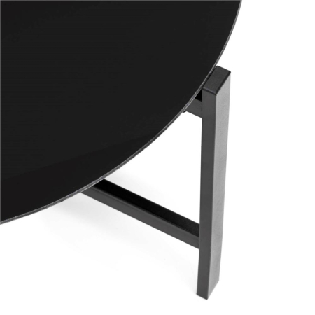 Set mobilier gradina 4 locuri, canapea 2 locuri, 2 scaune si masa rotunda sticla, cadru metalic, 119x71x82 cm, negru [9]