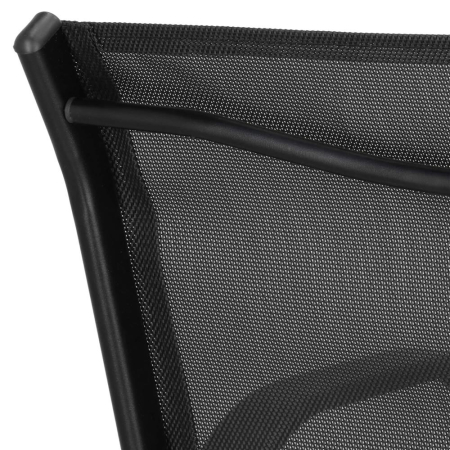 Set mobilier gradina 4 piese, masa cu sticla securizata, 2 scaune si canapea, cadru metalic, negru [21]