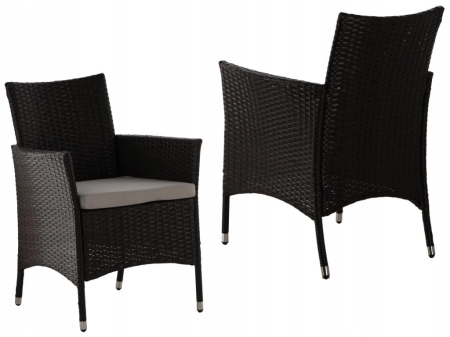Set mobilier gradina 8 scaune si masa 196x98x73 cm, ratan si cadru otel zincat, blat masa sticla securizata, maro [5]