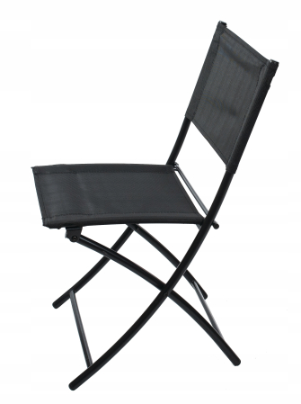 Set mobilier gradina masa semirotunda sticla calita mozaic cu 2 scaune pliabile textilen, gri [7]