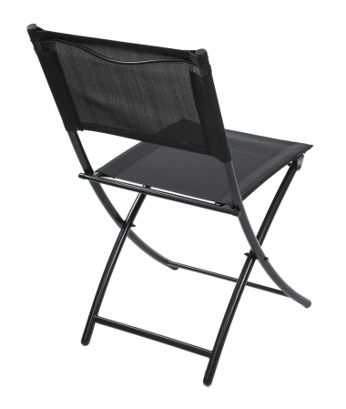 Set mobilier gradina masa semirotunda sticla calita mozaic cu 2 scaune pliabile textilen, gri [4]