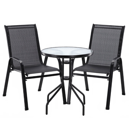 Gradina & balcon - Set mobilier gradina Sersimo Torino, 2 scaune, 1 masa, gri antracit