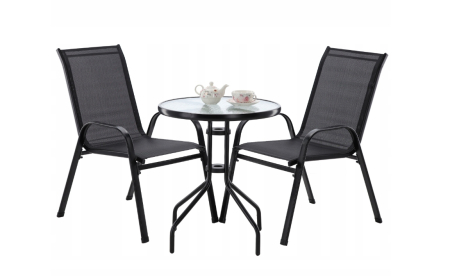 Set mobilier gradina Sersimo Torino, 2 scaune, 1 masa, gri antracit [7]