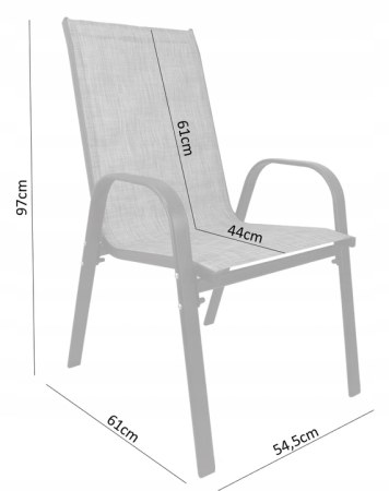 Set mobilier gradina textilene, 2 scaune, 1 canapea si 1 masa, gri deschis [7]