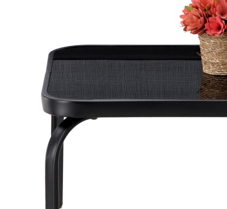 Set mobilier gradina textilene, 2 scaune, 1 canapea si 1 masa, gri inchis [3]