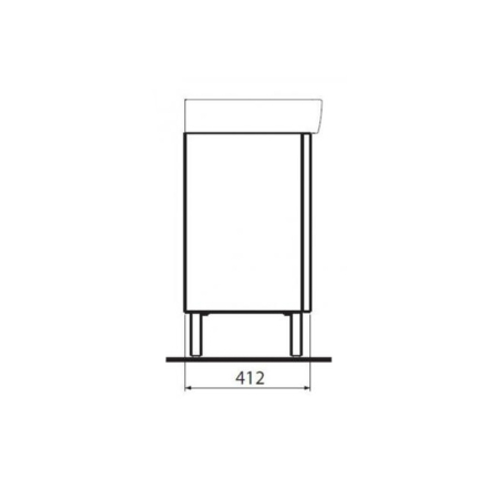 Set mobilier suspendat si lavoar Kolo Rekord, 60 cm, 1 usa, etajera fixa, lavoar inclus, alb [5]