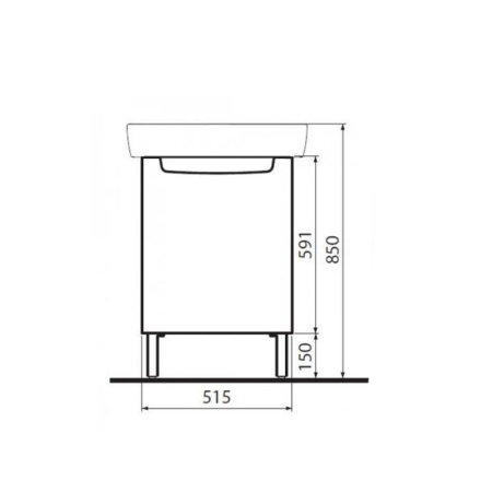 Set mobilier suspendat si lavoar Kolo Rekord, 60 cm, 1 usa, etajera fixa, lavoar inclus, alb [1]
