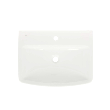 Set mobilier suspendat si lavoar Kolo Rekord, 60 cm, 1 usa, etajera fixa, lavoar inclus, alb [4]