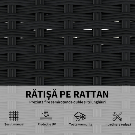  Set Modular de Gradina din Rattan cu Perne, Canapea de Colt Gri, 5 Piese [4]