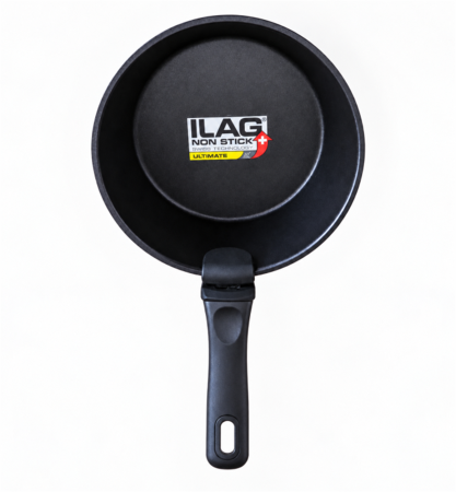 Set oale HAEGER EASY FIT, 16/18/20 cm, 5 piese, Maner detasabil, Capac sticla inclus, Strat antiaderent ILAG Ultimate, Compatibile cu toate tipurile de plita, Negru [2]