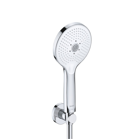 Baie - Set para de dus Duravit UV0712001005, dus, diametru 120 mm, 3 functii, montaj universal, racord 1/2'', crom