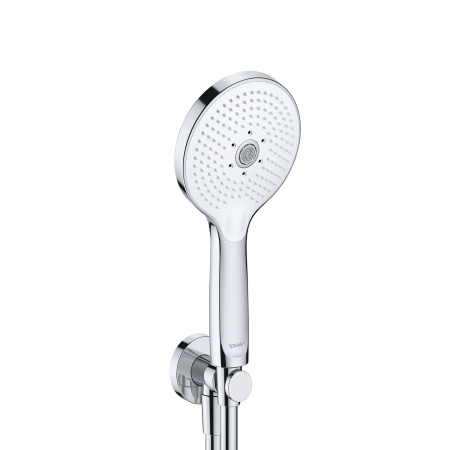 Baie - Set para de dus Duravit UV0762001005, dus, diametru 120 mm, 3 functii, montaj universal, racord 1/2'', crom