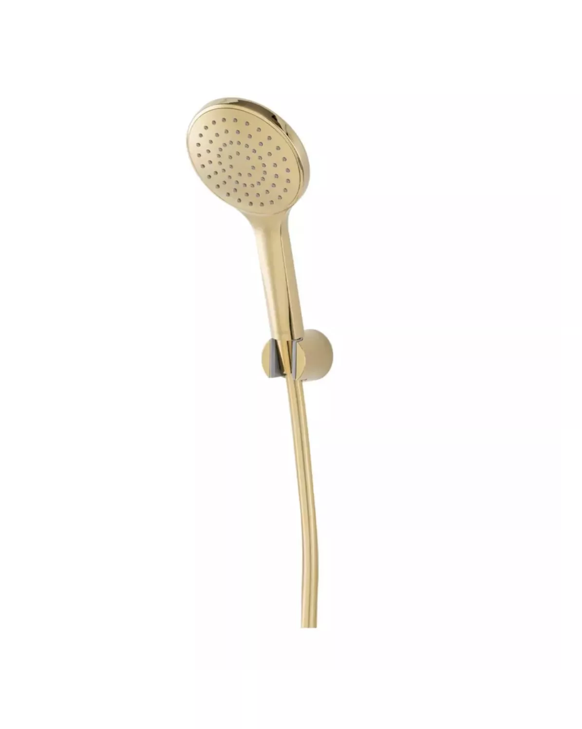 Pare, furtunuri si accesorii - Set para de dus FDesign Inula FD2-101-25, 1/2'', universal, 1 pulverizare, 120 mm, 1.5 m, lucios, auriu