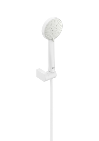 Baie - Set para de dus Roca A5B8313B00, dus Stella, diametru 100 mm, 3 functii, montaj universal, racord 1/2'', alb