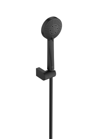 Baie - Set para de dus Roca A5B8313NB0, dus Stella, diametru 100 mm, 3 functii, montaj universal, racord 1/2'', negru