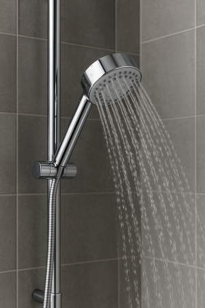 Set para dus cu suport fix Remer Rubinetterie 319MOX, 3 functii, montaj pe perete, finisaj crom lucios, alama [1]