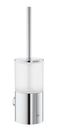 Baie - Set perie WC Grohe 40314003, Atrio, tip instalare pe perete, elemente fixare ascunse, numar orificii instalare 2, crom
