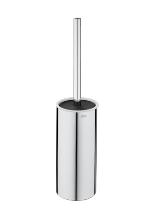 Baie - Set perie WC Roca A817038001, Perie Tempo, tip instalare pe podea, elemente fixare ascunse, seria Tempo, crom