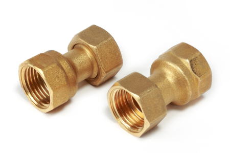 Obiecte si instalatii sanitare - Set racorduri alama Giacomini P15FY004, filet interior 3/4", cu piulita si garnitura