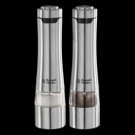 Set rasnite electrice Russell Hobbs, condimente, mecanism ceramic, iluminare LED, design elegant, argintiu [5]