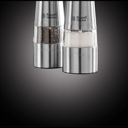 Set rasnite electrice Russell Hobbs, condimente, mecanism ceramic, iluminare LED, design elegant, argintiu [3]