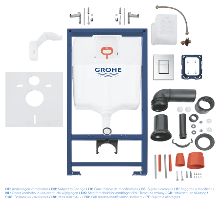 Set rezervor Grohe 38827000, tip instalare incastrat, tip placare uscata, numar moduri spalare 2, reductor zgomot [2]
