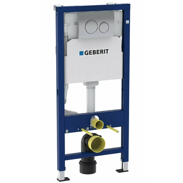 Baie - Set rezervor WC cu cadru incastrat Geberit Duofix cu set fixare si clapeta crom Delta20