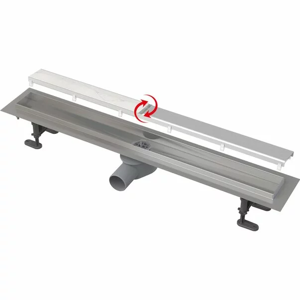 Rigole si scurgere dus - Set rigola cu capac faiantabil APZ13-DOUBLE9 FIT AND GO 55 cm