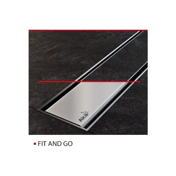 Set rigola de perete cu capac faiantabil Alca APZ23-DOUBLE9 FIT AND GO WALL 85 cm [4]