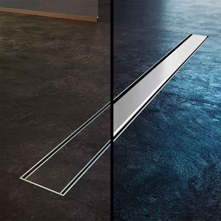 Rigole si scurgere dus - Set rigolă duș cu capac faianțabil, Alcadrain, APZ2012-OPTION6 Optimal 55 cm