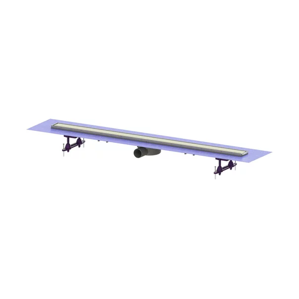 Baie - Set rigola pentru dus plus capac Kessel Linearis Compact 115 cm inox cu sita de par si clapeta multistop