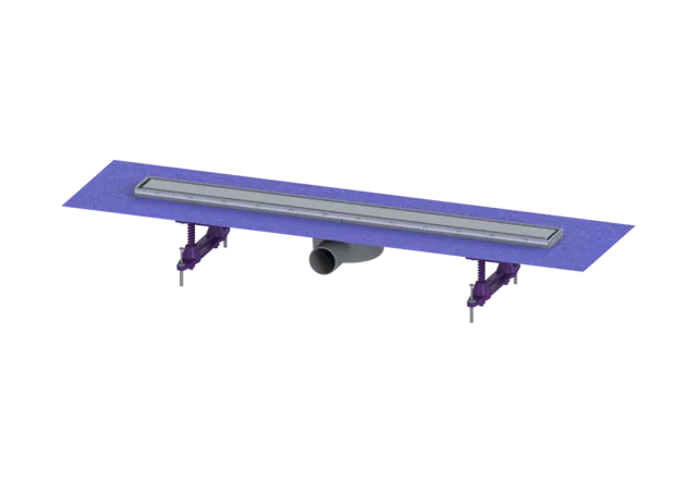 Baie - Set rigola pentru dus plus capac Kessel Linearis Compact 75 cm inox cu sita de par si clapeta multistop
