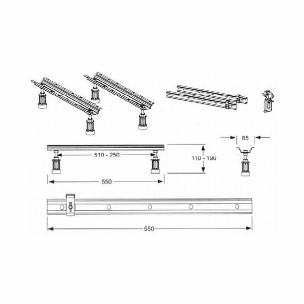 Accesorii cada - Set universal pentru fixare cada Ideal Standard
