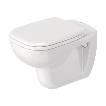 Baie - Set vas WC Duravit 45351900A1, D-Code, montaj suspendat, tip clatire jet de apa, tip evacuare orizontala, alb
