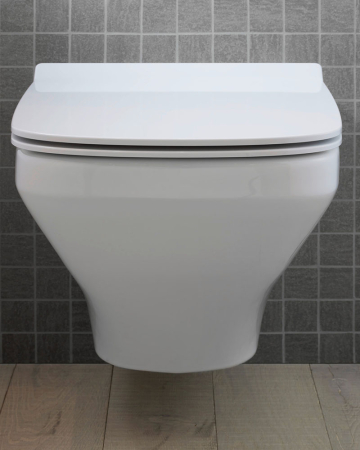 Set vas WC Duravit 45510900A1, DuraStyle, montaj suspendat, tip clatire jet de apa, tip evacuare orizontala, alb [9]