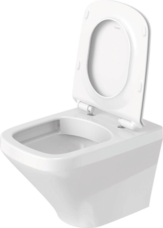 Set vas WC Duravit 45510900A1, DuraStyle, montaj suspendat, tip clatire jet de apa, tip evacuare orizontala, alb [4]