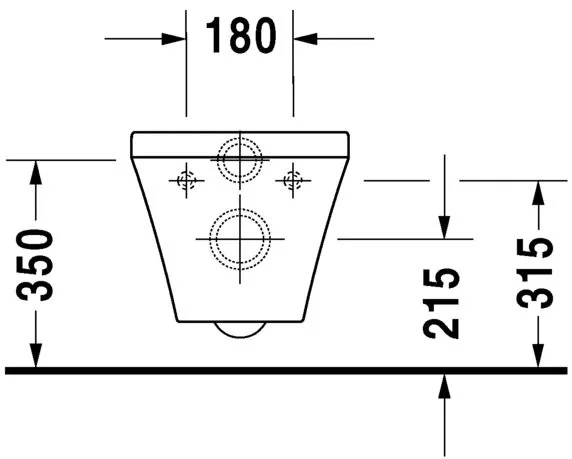 Set vas WC Duravit 45520900A1, DuraStyle, montaj suspendat, tip clatire jet de apa, tip evacuare orizontala, alb [11]