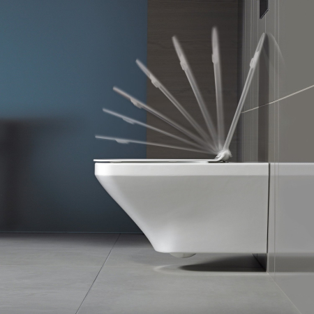 Set vas WC Duravit 45520900A1, DuraStyle, montaj suspendat, tip clatire jet de apa, tip evacuare orizontala, alb [7]