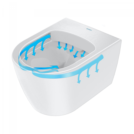 Set vas WC Duravit 45910920A1, Soleil by Starck, montaj suspendat, zona montaj interior, tip clatire jet de apa, alb [3]