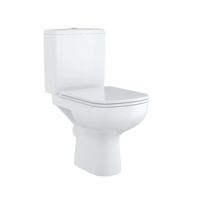 Baie - Set vas WC pe pardoseala 574 Cersanit Colour rezervor 010 si capac softclose alb