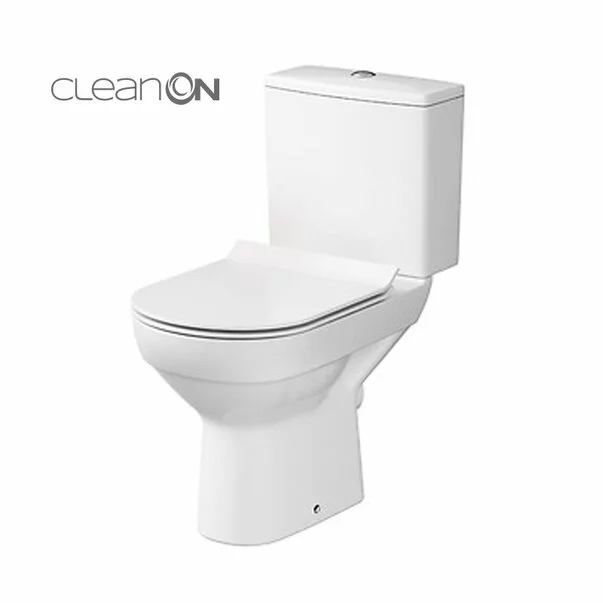 Set vas WC pe pardoseala Cersanit City New Clean On cu rezervor si capac inchidere lenta [0]