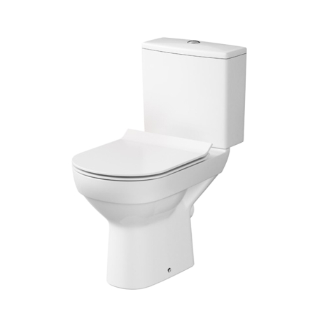 Baie - Set vas WC pe pardoseala Cersanit City New Clean On cu rezervor si capac inchidere lenta
