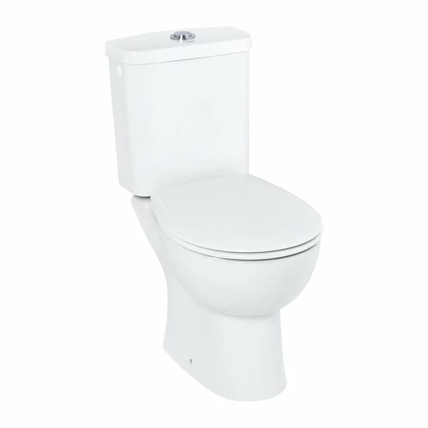 Vase WC - Set vas WC pe pardoseala Grohe Bau Ceramic Rimless cu rezervor asezat si capac softclose