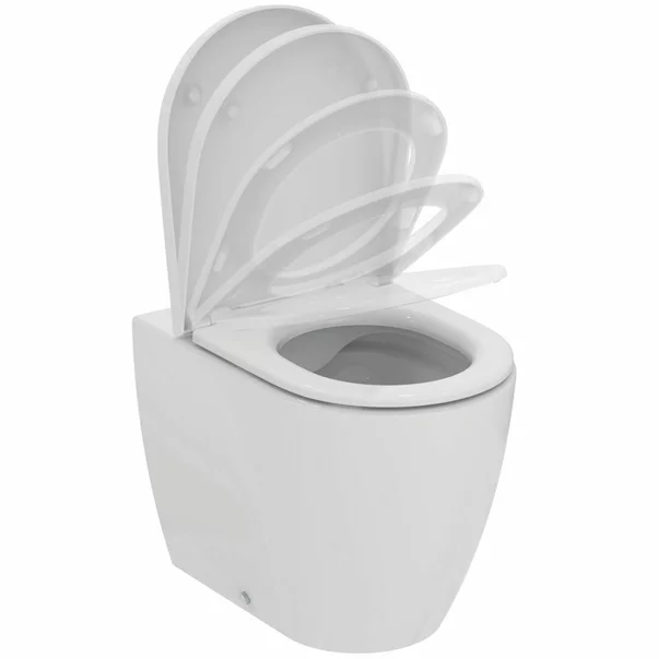 Set vas WC pe pardoseala Ideal Standard Ellisse rimless cu capac softclose alb [2]