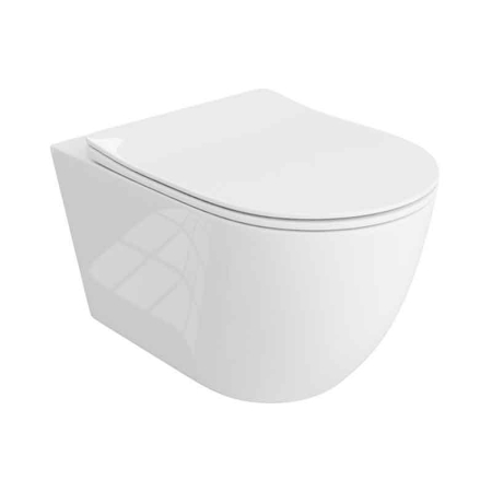 Vase WC - Set vas WC, Spectrum, Sierra Grande 2.0, Tornado Flush, cu capac soft close, quick release, alb