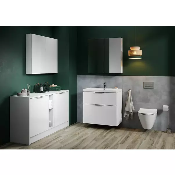 Set vas WC suspendat 743 Cersanit City si capac slim softclose alb [2]
