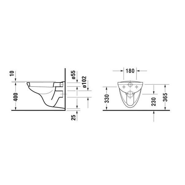 Set vas wc suspendat Duravit D-CODE Basic si capac softclose [1]