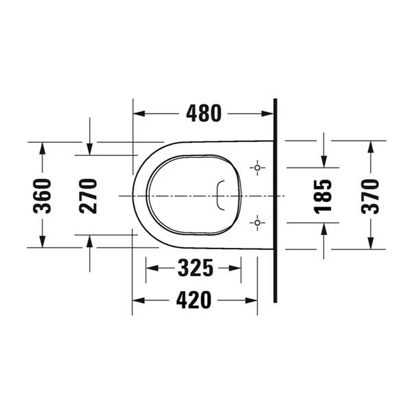 Set vas WC suspendat Duravit D-Neo Rimless compact 48 cm cu capac softclose [7]